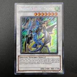YuGiOh Dragunity Knight - Trident HA04-EN028 Secret Rare Unlimited NM - Image 1