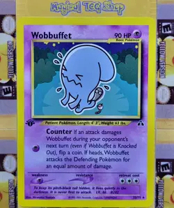 Pokemon Wobbuffet Neo Discovery 1st Edition Non-Holo Rare 35/75 NM - Image 1