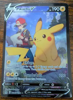 Pikachu V TG16/TG30 Holo V Rare Lost Origin Trainer Gallery Pokemon - Image 1