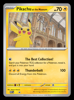Pokemon TCG: Pikachu at the Museum x Natural History Museum Jumbo Promo SEALED - Image 1