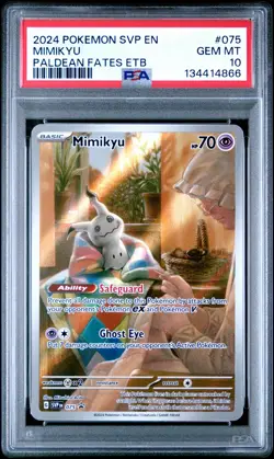 2024 POKEMON SVP EN-SV BLACK STAR PROMO #075 MIMIKYU PSA 10 - Image 1