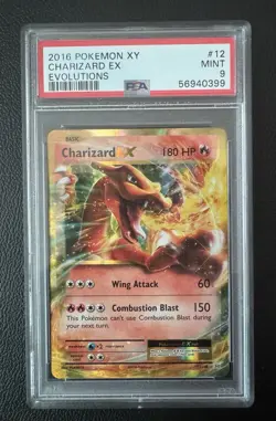 2016 Pokemon XY Evolutions Charizard EX 12/108 PSA 9 Mint - Image 1