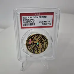 Charizard Pokemon Coin Promo 2020 - Theme Deck Holo Coin PSA 10 GEM MT - Image 1