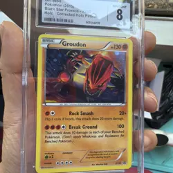 CGC 8 Groudon Xy52 Holo Corrected Holo Rare Black Star Promo Pokemon Card - Image 2