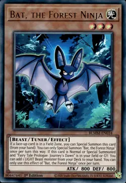 Bat, The Forest Ninja - Ultra Rare 1st Edition BLMM-EN034 - NM - YuGiOh - Image 1