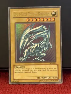 Yu-Gi-Oh Blue Eyes White Dragon, Dark Magician And JP Dark Magician 3 Card Lot - Image 1