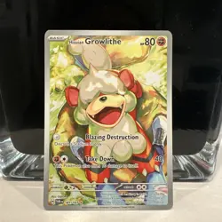 Hisuian Growlithe 181/167 Pokemon Twilight Masquerade Holo Full Art Card - Image 1