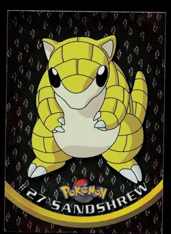 Pokemon Card - Sandshrew Topps TV Animation Edition 27 Flame Holo Black Logo - Image 1