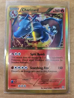 Charizard - 136/135 - Pokemon Plasma Storm B&W Secret Rare Card Altered - Image 1