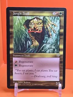 🟡🟡🟡 (4) 1996 MAGIC THE GATHERING JUNGLE TROLL MIRAGE UNPLAYED 🟡🟡🟡 - Image 2
