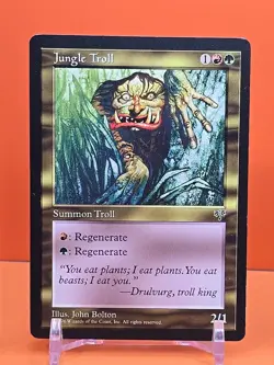 🟡🟡🟡 (4) 1996 MAGIC THE GATHERING JUNGLE TROLL MIRAGE UNPLAYED 🟡🟡🟡 - Image 3