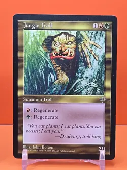 🟡🟡🟡 (4) 1996 MAGIC THE GATHERING JUNGLE TROLL MIRAGE UNPLAYED 🟡🟡🟡 - Image 4