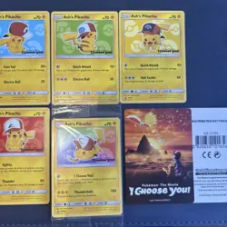 Ash’s Pikachu I Choose You Movie Promo - Set Of 7 SM108-114 Pokemon TCG - NM - Image 3