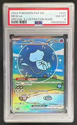 2024 Pokemon Scarlet Violet Paldean Fates 232 Mew ex SIR PSA 8 145084044 - Image 1
