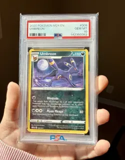 Pokemon Umbreon 009/015 McDonald's 2024 English Promo Regular PSA 10 - Image 1
