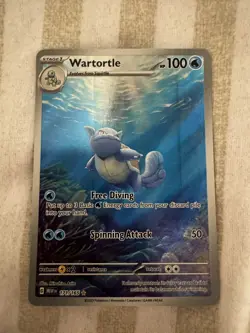 Pokemon TCG Wartortle Holo Illustration Card 151-171/165 English Edition NM - Image 1