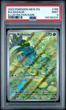 PSA 9 - Bulbasaur 166 Illustration Rare -Pokemon Mew En-151 - Image 1