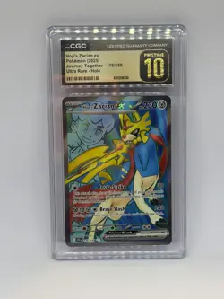 Hop’s Zacian EX - 2025 Pokemon Journey Together #176 Ultra Rare Holo-Pristine 10 - Image 1