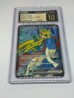 Hop’s Zacian EX - 2025 Pokemon Journey Together #176 Ultra Rare Holo-Pristine 10 - Image 2