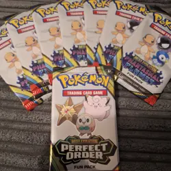Pokemon TCG Mega Evolution Mix Bundle 7 Phant.Flames Packs 1 Perfect Order Pack - Image 2