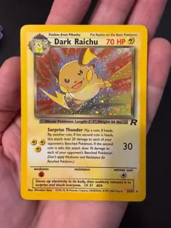Pokemon TCG Dark Raichu 83/82 Team Rocket Holo Rare LP - Image 1