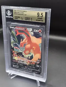CHARIZARD V 2022 SWORD & SHIELD BRILLIANT STARS ALT ART #154 BGS 9.5 #154/172 - Image 2