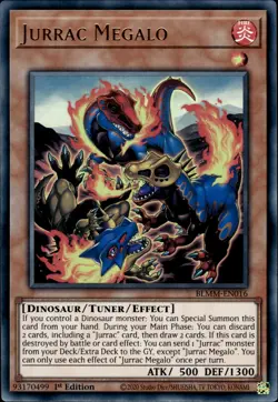 Jurrac Megalo - Ultra Rare 1st Edition BLMM-EN016 - NM - YuGiOh - Image 1