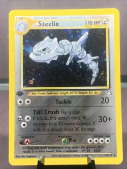 Pokemon TCG 1st Edition Steelix 15/111 Neo Genesis Holo Rare WOTC VTG 2000 - Image 1