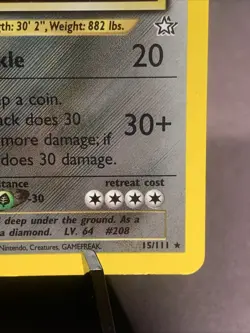 Pokemon TCG 1st Edition Steelix 15/111 Neo Genesis Holo Rare WOTC VTG 2000 - Image 4