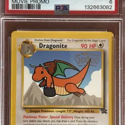 Dragonite Movie Promo #5 PSA 6 EX MT Pokemon 1999 Vintage - Image 3