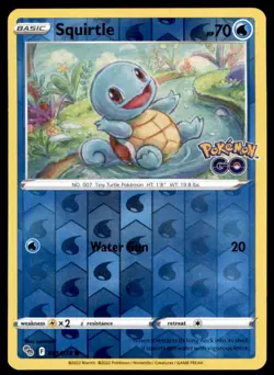 Squirtle 015/078 Common Pokemon GO Pokemon Reverse Holo Lightly Played - Image 1