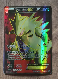 Pokemon Tyranitar EX Full Art 91/98 XY Ancient Origins Holo - Image 1
