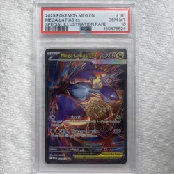 2025 POKEMON MEGA EVOLUTION SPECIAL ILLUSTRATION RARE #181 MEGA LATIAS EX PSA 10 - Image 1