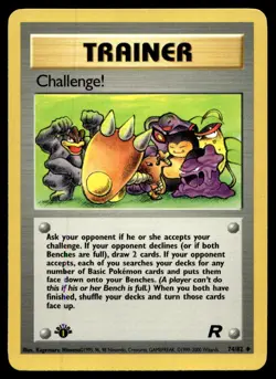 EX-NM 1st Ed. Team Rocket Challenge! Uncommon 74/82 Pokemon TCG - Image 1