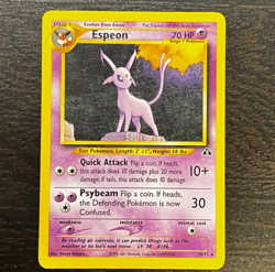 POKEMON TCG. - NEO DISCOVERY UNLIMITED ESPEON 20/75 RARE NON HOLO LP MP - Image 1