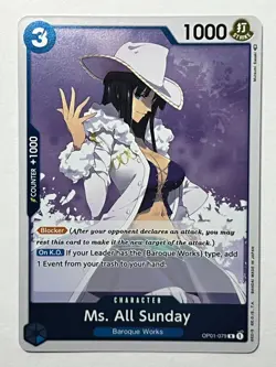 Ms. All Sunday OP01-079 Romance Dawn Pre Errata/1st Edition Foil One Piece Card - Image 2