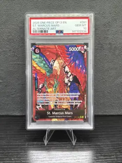 One Piece OP13 St. Marcus Mars OP13-091 Alt Art PSA 10 - Image 1