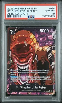 2025 ONE PIECE OP13-CARRYING ON HIS WILL ST. SHEPHERD JU PETER ALT ART PSA 10 - Image 1
