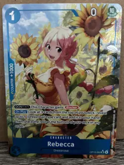 Rebecca (Alt Art) OP15-053 SR Adventure on KAMI's Island ONE PIECE ENGLISH - Image 1