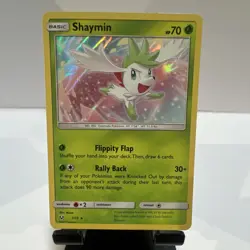 Pokemon Shaymin 7/73 Shining Legends Rare Holo Basic 70HP TCG Card - Image 1