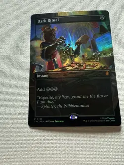Dark Ritual 131 PROMO BORDERLESS FOIL TMNT Pizza Box Commander MTG NM Card Rare - Image 1