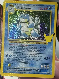 Blastoise Pokemon TCG Base Set 2/102 Holo Rare 100 HP Card English - Image 1