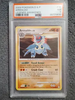Pokemon 2008 Armaldo Legends Awakened #18/146 PSA 7 Plate Type Card - Image 1