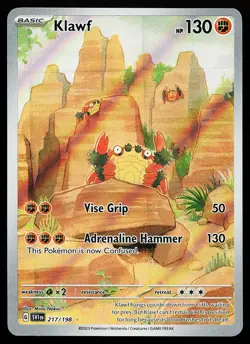 Klawf 217/198 Holo Illustration Rare Scarlet & Violet Base Set Pokemon Card - Image 1
