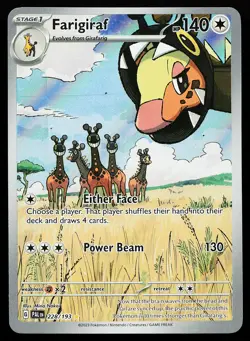 Farigiraf 228/193 Holo Illustration Rare Paldea Evolved Pokemon Card - Image 1