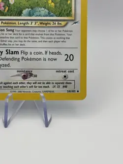 Pokemon TCG Light Wigglytuff Card 54/105 Neo Destiny Regular - Image 3