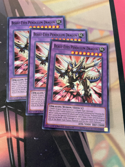 YUGIOH - BEAST EYES PENDULUM DRAGON X3 - SUPER RARE - BOSH - LIMITED - NM - Image 1