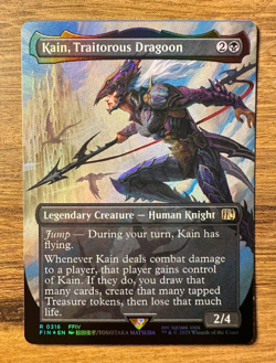 Magic MTG Final Fantasy Kain, Traitorous Dragoon #316 *FOIL* Borderless Rare - Image 1