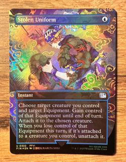 Magic MTG Final Fantasy Stolen Uniform #332 *FOIL* Borderless Uncommon - Image 1
