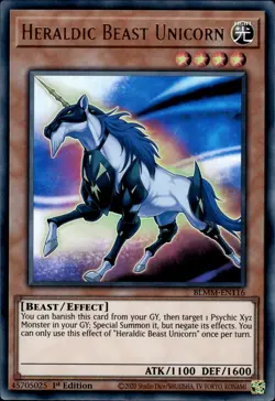 Heraldic Beast Unicorn - Ultra Rare 1st Edition BLMM-EN116 - NM - YuGiOh - Image 1